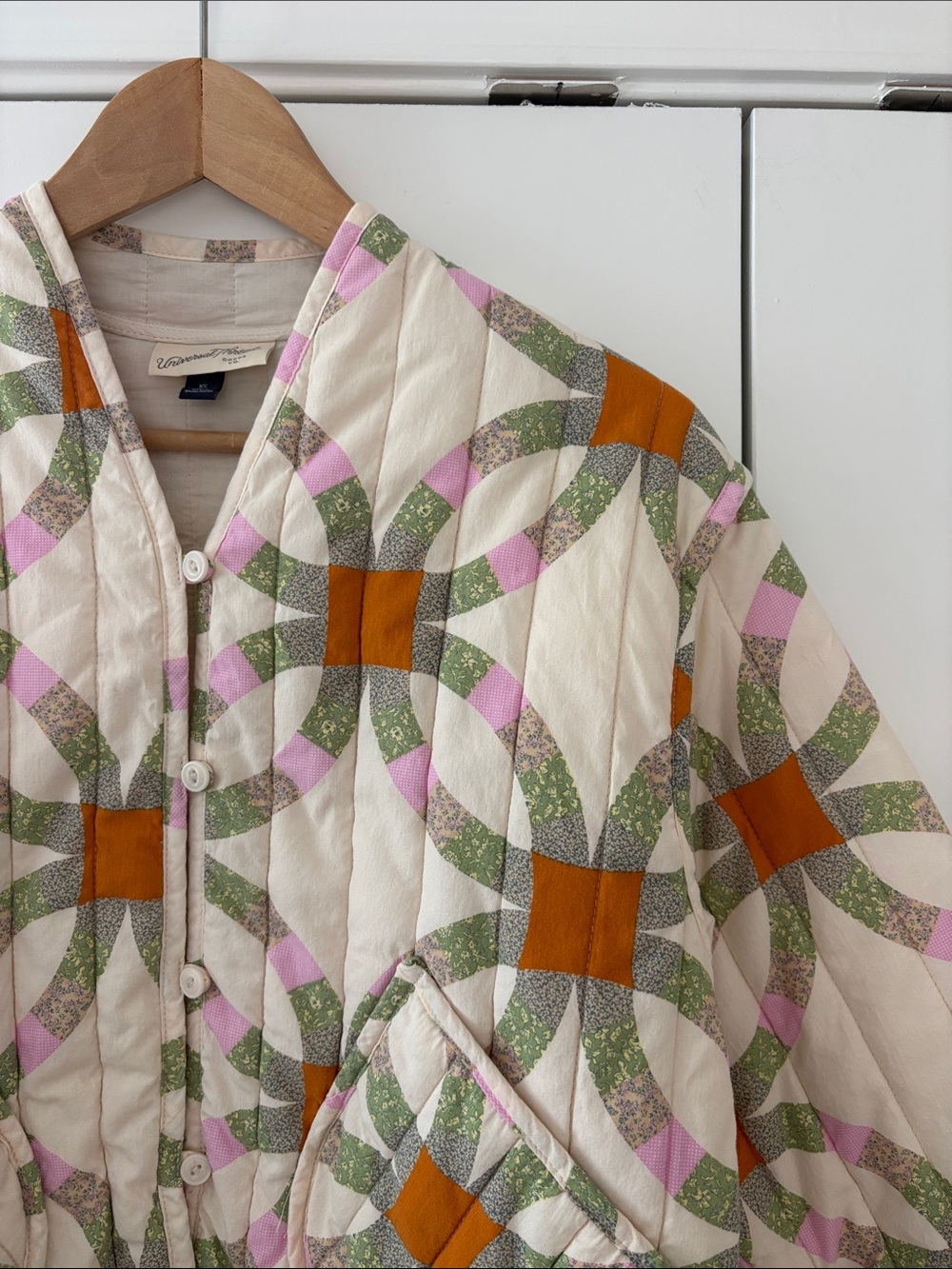 Universal Thread Quilted Patterned Crop Jacket - Picture 2 of 5